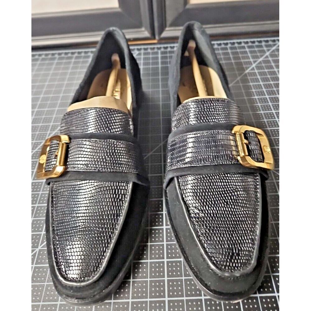 Vince Camuto Women's‎ Footwear Women's Cenkanda Buckle Loafer Flat, Black, 6